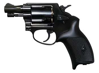 【美品】マルシン　ポリスリボルバー　2インチ　6ｍｍ　ブラックHW　リアル刻印 マルシン ポリスリボルバー 2インチ ガスガン 6mm/X/BK/HW/木製